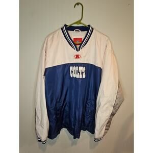 Indianapolis Colts Jacket Windbreaker Mens XL Blue White NFL Team Apparel GIII